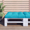 vidaXL - Palletkussen - 70x70x12 - cm - stof - turquoise
