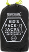 Regatta - Kids Pack It III Opvouwbaar Kinder Regenjack - Zwart - Maat 164