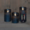 Anna’s Collection LED stompkaarsen - set van 3 - afstandsbediening - metallic blauw (3 stuks)