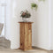 vidaXL - Plantenstandaard - 33x33x80 - cm - bewerkt - hout - oud - houtkleurig