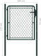 vidaXL - Poort - 100x75 - cm - staal - groen