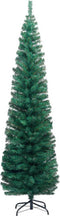 vidaXL - Kunstkerstboom - met - standaard - smal - 180 - cm - PVC - groen