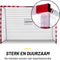Dunlop Voetbaldoel - Voetbal Goal 300 x 200 x 110 cm - Metaal - Wit/Rood - Snelle Montage - Inclusief 7 Grondhaken