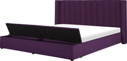 NOYERS - Tweepersoonsbed - Paars - 180 x 200 cm - Fluweel