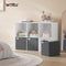 Woltu Opvouwbare Opbergboxen Set van 3 - Stevige Stoffen Kubussen - 32.5x32.5x32 cm - Grijs (set van 3)