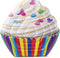 Intex Luchtbed Cupcake 142x135 cm
