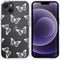 iMoshion Hoesje Geschikt voor iPhone 13 Hoesje Siliconen - iMoshion Design hoesje - Grijs / Butterfly