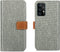 iMoshion Hoesje Geschikt voor Samsung Galaxy A72 Hoesje Met Pasjeshouder - iMoshion Luxe Canvas Bookcase - Grijs