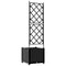 vidaXL - Tuinbak - met - Trellis - Zwart - 40x40x143 - cm