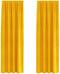 vidaXL - Zwart-out - gordijnen - met - bovenband - 2 - stuks - Mosterdgeel - Fluweel