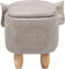 ELEPHANT - Hocker - Grijs - Kunstleer