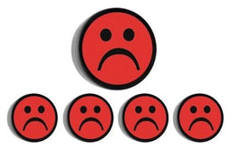 Smit Visual - Magneet smiley 35mm rood 5 stuks