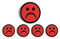 Smit Visual - Magneet smiley 35mm rood 5 stuks
