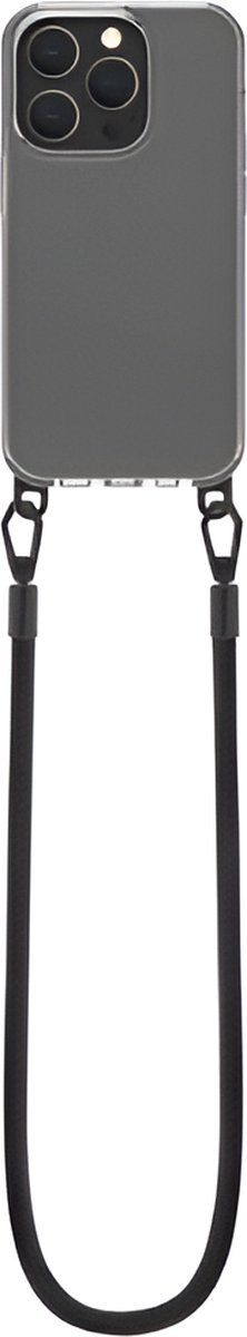 Celly Freedom Siliconen hoesje met koord - Geschikt voor Apple iPhone 15 Plus - TPU Back Cover - Telefoonkoord - Transparant