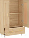 vidaXL - Hoge - kast - 69,5x31x115 - cm - bewerkt - hout - sonoma - eikenkleurig