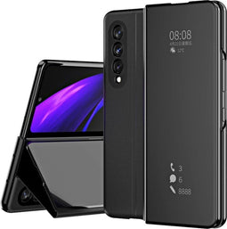 Lunso - Window view cover hoes - Geschikt voor Samsung Galaxy Z Fold3 - Zwart