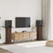 vidaXL - Speakerstandaards - 2 - st - 30x30x80 - cm - bewerkt - hout - bruin - eiken