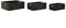 Opslagdozen Home ESPRIT Cox Apples 1830 Zwart Sparrenhout 40 x 30 x 15 cm 3 Onderdelen