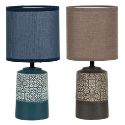 Bureaulamp DKD Home Decor Keramisch Keramiek 50 W (15 x 15 x 32 cm) (2 Stuks)