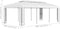vidaXL - Prieel - met - dubbel - dak - 3x6 - m - wit