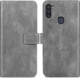 iMoshion Hoesje Geschikt voor Samsung Galaxy M11 / A11 Hoesje Met Pasjeshouder - iMoshion Luxe Bookcase - Grijs