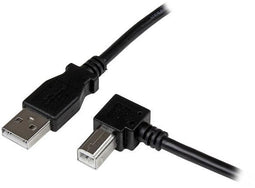 Startech.com USB 2.0 A naar rechtshoekige B-kabel - 3 m - Male/Male - Zwart