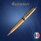 Waterman Expert Balpen | Metallic gouden lak met rutheniumdetails | Medium punt | Blauwe inkt | Met geschenkverpakking
