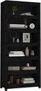 vidaXL - Boekenkast - 80x35x183 - cm - massief - grenenhout - zwart