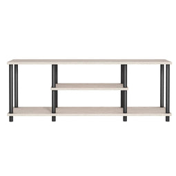 Coast 3 delig TV Stand met Massief Metalen Frame en Open Spaanplaat Planken Grijs