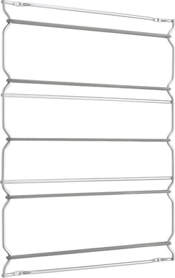 Metaltex Pannendekselhouder - Ophangbare Deksel Houder voor 5 Deksels - 33 x 2 x 45 cm - Elastische Beugels