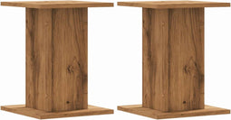 vidaXL - Speakerstandaards - 2 - st - 30x30x40 - cm - hout - artisanaal - eikenkleurig