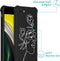 iMoshion Hoesje Geschikt voor iPhone SE (2022) / SE (2020) / 8 / 7 Hoesje Met Koord - iMoshion Design Hoesje met Koord - Wit / Zwart / Woman Flower Black