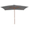 vidaXL - Parasol - met - houten - paal - 200x300 - cm - antraciet