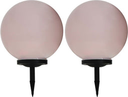 vidaXL Solarlampen 2 st LED rond 40 cm RGB