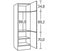 Optifit Klassik60 - Hoge kast - 3 deuren - 206,8(h) x 60(b) x 57,1(d) cm - Wit