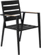 TAVIANO - Tuinstoel set van 6 - Zwart - Aluminium