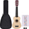 vidaXL - Ukuleleset - met - tas - voor - kinderen - sopraan - 21'' - lichthoutkleurig