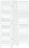 vidaXL - Kamerscherm - met - 3 - panelen - massief - paulowniahout - wit
