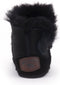 Warmbat Hay - Babysloffen - Merino wol - Zwart - Maat 18/19