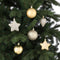 House of Seasons Plastic Kerstballen Set met Piek - 40 Stuks - Ø8 cm - Goud