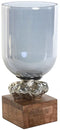 Kaarshouder DKD Home Decor 16,5 x 16,5 x 38,5 cm Kristal Aluminium