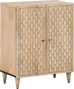 vidaXL - Bijzetkast - 60x33x75 - cm - massief - mangohout