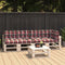 vidaXL - Palletkussens - 5 - st - ruitpatroon - stof - rood
