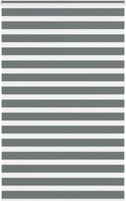 vidaXL - Zebra - rolgordijn - 140x200 - cm - stofbreedte - 135,9 - cm - donkergrijs