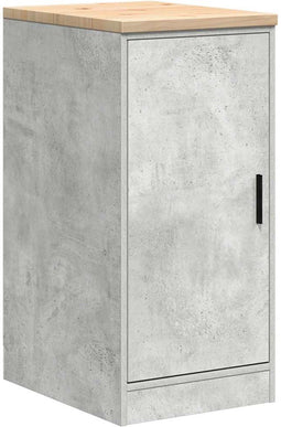 vidaXL - Garagekast - 40x51x85 - cm - massief - grenenhout - betongrijs