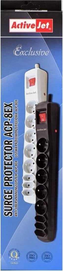 Activejet APN-8G/5M-GR - Power uitbreiding - 8 AC-uitgangen - Grijs