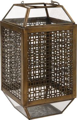 PTMD Candi Lantaarn - 16 x 16 x 32,5 cm - Metaal - Goud