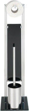 WENKO Rivalta - Toiletbutler - 3 in 1 met toiletborstel en houder - RVS glanzend zwart