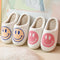 Budino® Smiley Pantoffels - Sloffen - Comfortabel en warm - Wit Roze - Maat 41/42