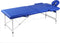 vidaXL - Massagetafel - met - 2 - zones - inklapbaar - aluminum - frame - blauw
